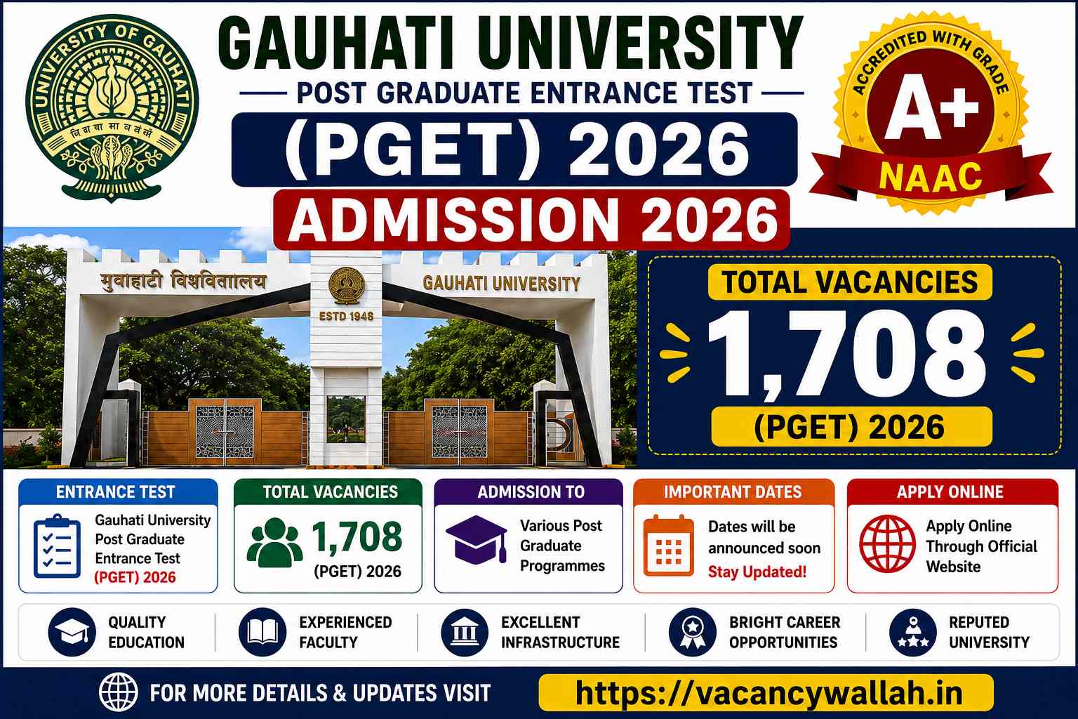GU PGET Admit Card 2026 Released – Download Hall Ticket for July Exam
